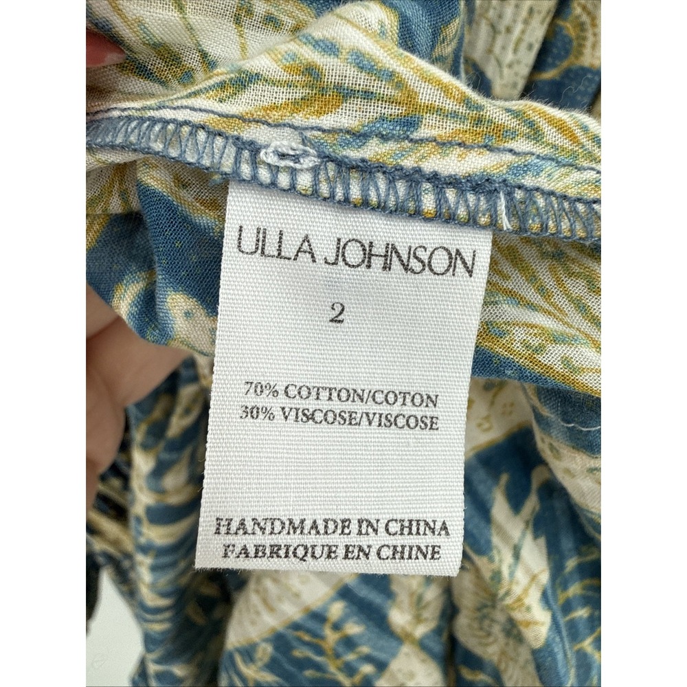Ulla Johnson Womens 2022 Pre-Fall Floral Cotton Blend Maxi Dress Size 2 Boho - Picture 9 of 12
